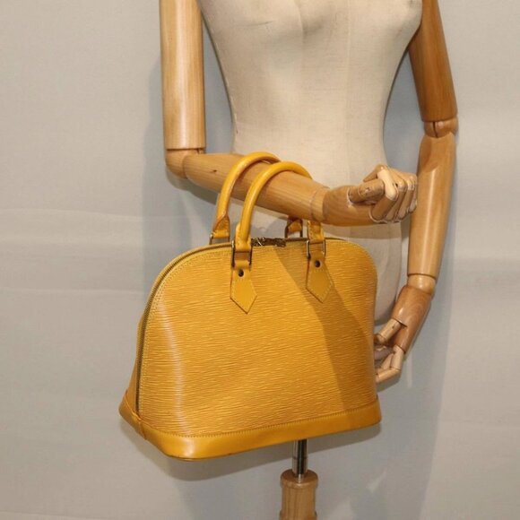 LOUIS VUITTON Epi Alma Hand Bag Yellow M52149 LV Auth - Picture 1 of 16